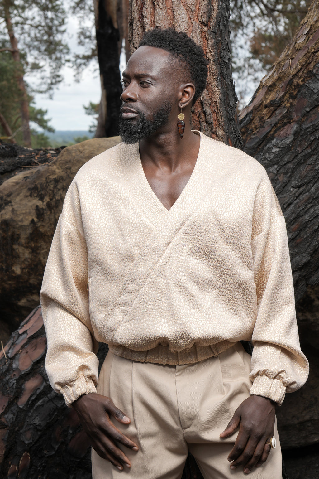KAZU - Kimono bomber doré