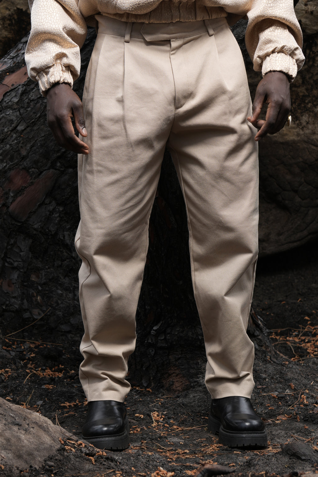 NAGI - Pantalon ballon beige
