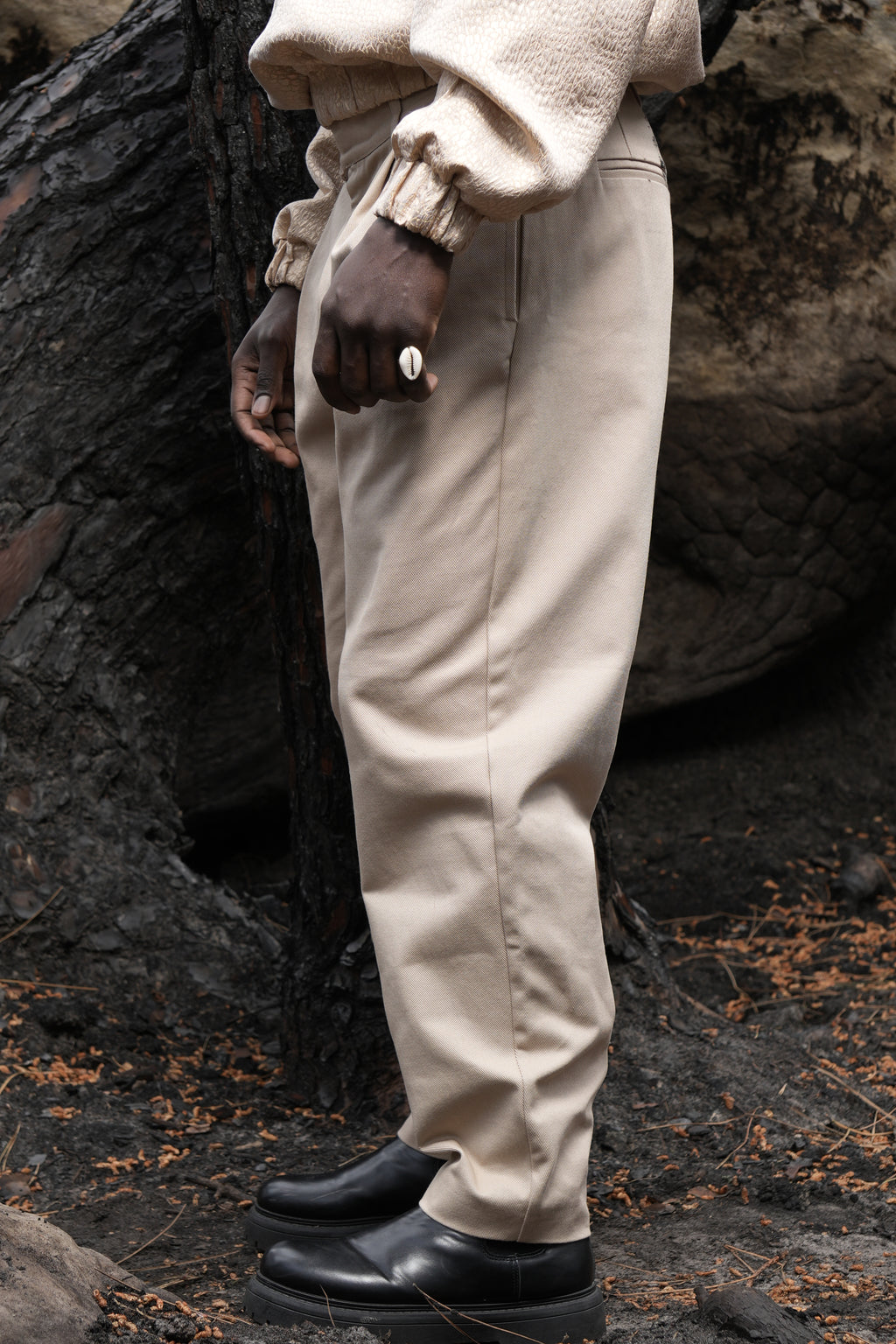 NAGI - Pantalon ballon beige