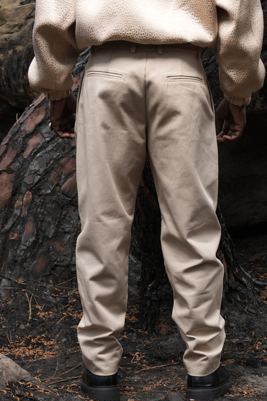 NAGI - Pantalon ballon beige