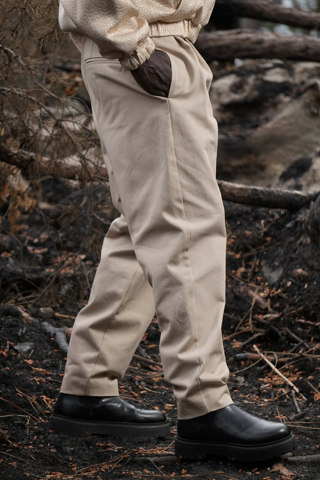 NAGI - Pantalon ballon beige