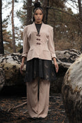 FUKAKO - Tailleur en crêpe japonais beige